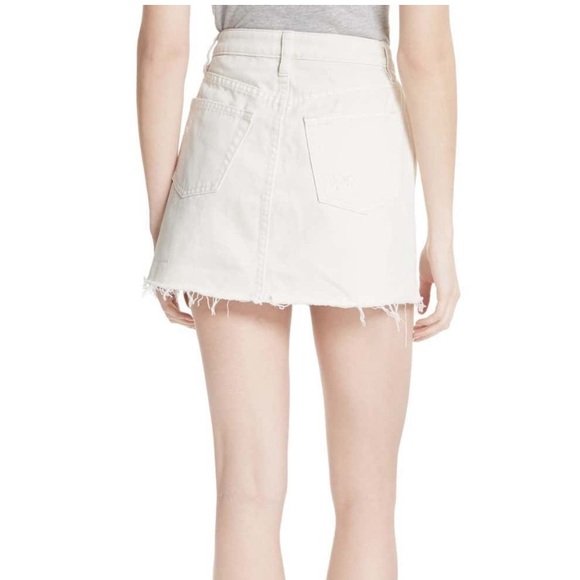 Free people Denim A-Line mini  Skirt in White - Picture 3 of 6